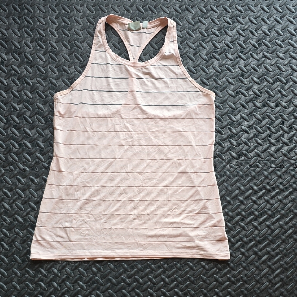 Athleta Stripe Mesh Chi Tank- M